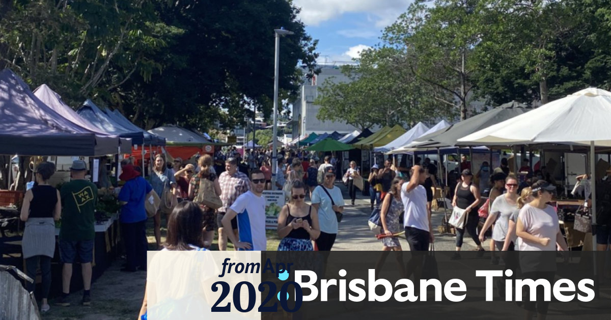 Qld Covid 19 Curve Stable But Brisbane Market Goers Ignore Rules