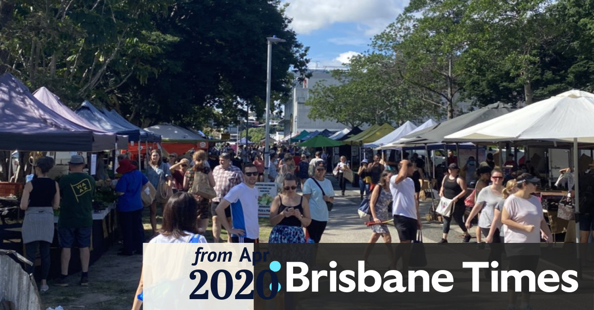 Qld Covid 19 Curve Stable But Brisbane Market Goers Ignore Rules