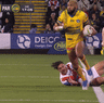 Josh Addo-Carr runs down the sideline.