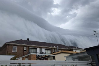 Storm cloud as seen from Lamrock Avenue, Bondi on Friday.