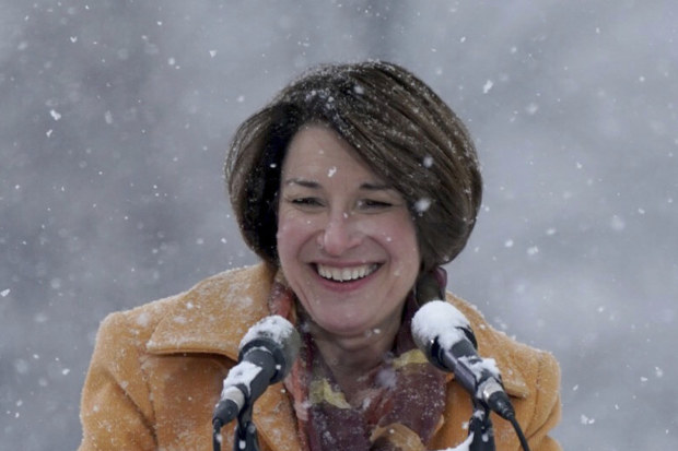 Sen. Amy Klobuchar announcing her  bid for president  in Minneapolis in February last year. 