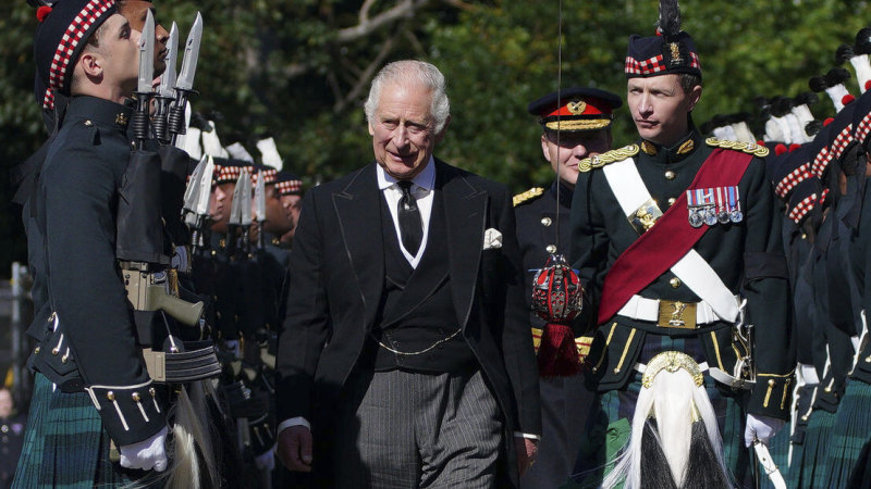 Charles feeling the ‘weight of history’, arrives in Scotland for Queen’s coffin