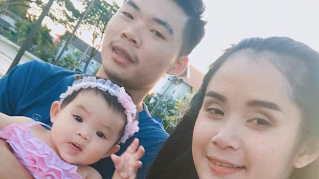 Anucha, Wanida Ma-asa and their daughter Rinlada, who is now 7.