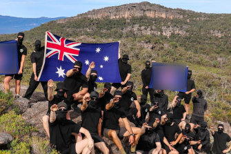 Alleged members of a far-right extremist group seen at Halls Gap and the Grampians.