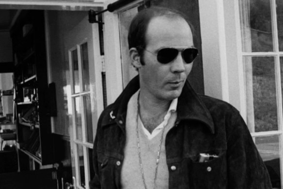 In the 1970s, the left was paranoid: Pictured, the famously paranoid and left-leaning journalist Hunter S. Thompson.