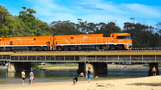 Crossing Boambee Creek, near Coffs Harbour.