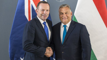 Tony Abbott with Hungarian PM Viktor Orban in September.