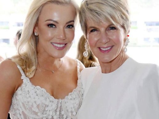 Mentor: Ellie Aitken with her mentor, friend and fellow Instagram enthusiast Julie Bishop.