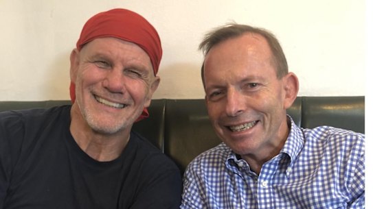 Image shows Peter FitzSimons with Tony Abbott. Photo:Â @Peter_Fitz on twitter