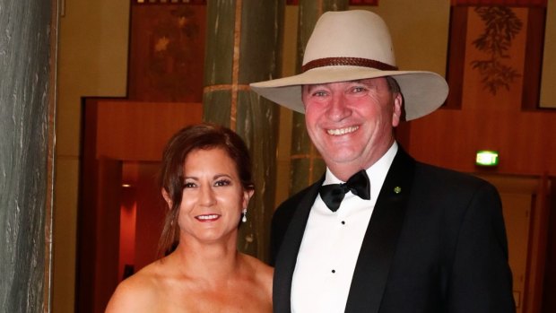 Natalie and Barnaby Joyce photographed at the Midwinter Ball in June 2017.
