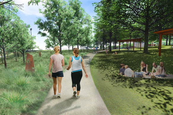 An artist’s impression of Westleigh Park.