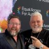 Shane Jacobson (left) and Mick Gatto at the Equal Access for Autism Gala.