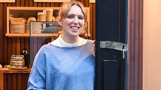 Tatum Hehir outside the Union Kiosk in Howey Place.