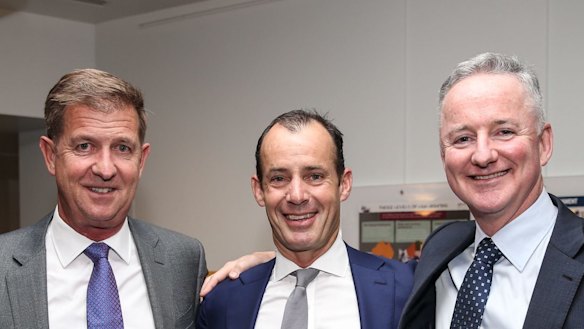 Seven's Tim Worner, Ten's Paul Anderson and Nine's Hugh Marks.