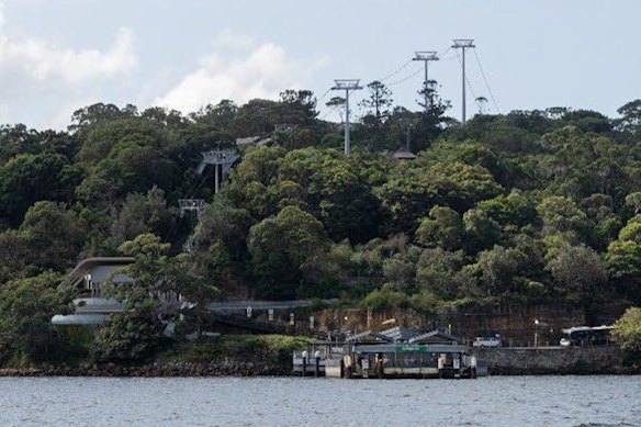 Earlier plans showed the proposed cable car system, which features pylons as tall as 36.5 metres on the headland.
