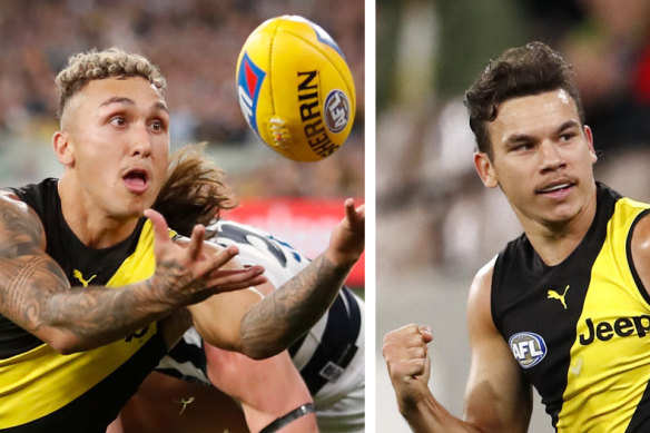 Richmond’s Shai Bolton and Daniel Rioli.