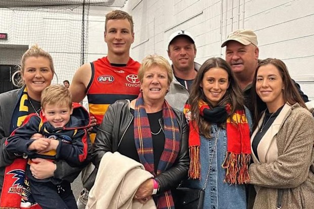 Jaryd Dawson (circled), brother of Crows skipper Jordan Dawson, has gone missing from the South Australian town of Robe.