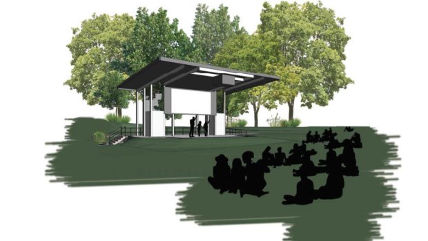 Design image of the Brisbane City Council proposed permanent outdoor cinema.