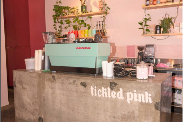 The interior of the Tickled Pink cafe in Elwood before its closure in November. 