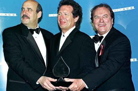 Jeffrey Tambor, Garry Shandling and Rip Torn at the CableACE Awards in 1997.