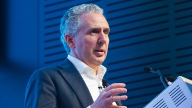 Telstra CEO Andy Penn. Telstra and its peers are calling for a massive write-down in the value of the national broadband network.