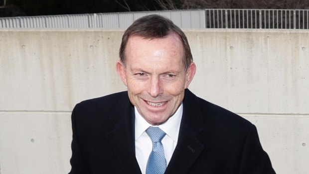 Former Prime Minister Tony Abbott arrives at Parliament House on Tuesday.