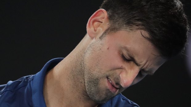 Down on confidence: Novak Djokovic.