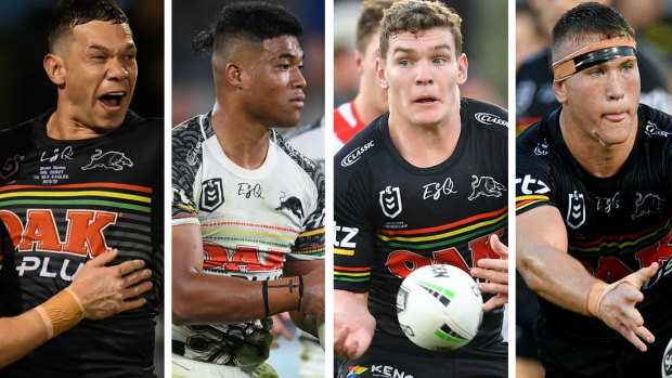 Future is bright: Young Panthers Brent Naden, Liam Martin, Brian To'o and Mitch Kenny.