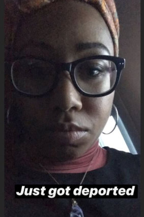 Yassmin Abdel-Magied posted an Instagram story after being put on a plane out of the US.