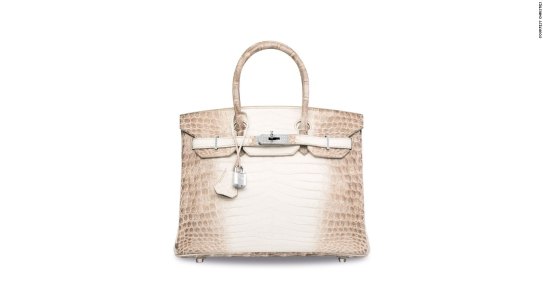 The most expensive handbag in the world: A matte white Diamond Himalaya Niloticus crocodile diamond Birkin 30 with 18k white gold and diamond hardware.