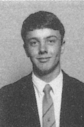 Geordie Williamson in year 12 at Chevalier College, taken from his 1999 yearbook.