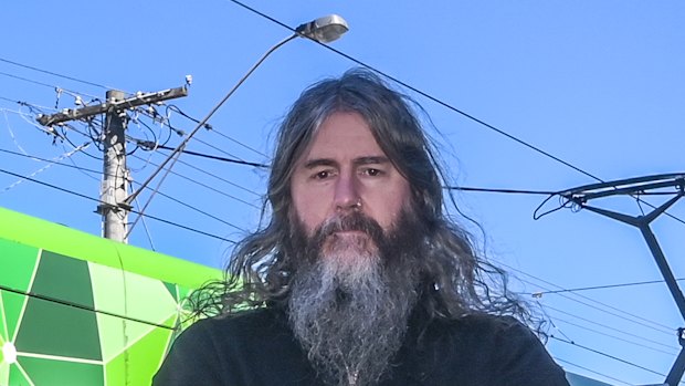 Anthony Moore, out the front of Desert Highways.