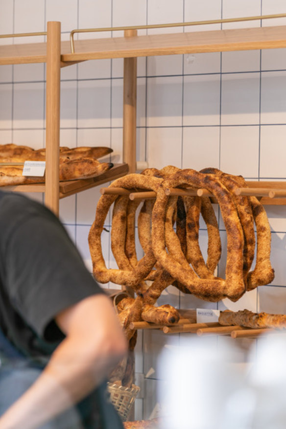 The koulouri bread is one of the most popular items.