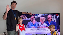 Jamie Cripps watches on from home after being snubbed.
