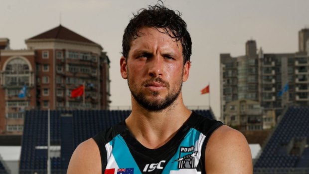 Port Adelaide's Travis Boak won his second club best and fairest on Friday night. 