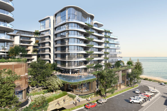 Artist’s impressions of the Ocean Beach Hotel redevelopment in Cottesloe. Picture: Hillam Architects