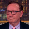 Actor Kevin Spacey makes his first major television appearance in years with interviewer Piers Morgan on his Uncensored chat show. 