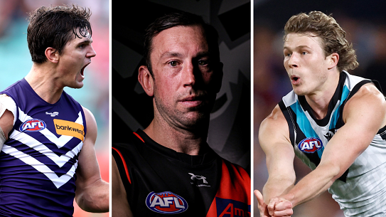 Lachie Schultz, Todd Goldstein and Xavier Duursma.