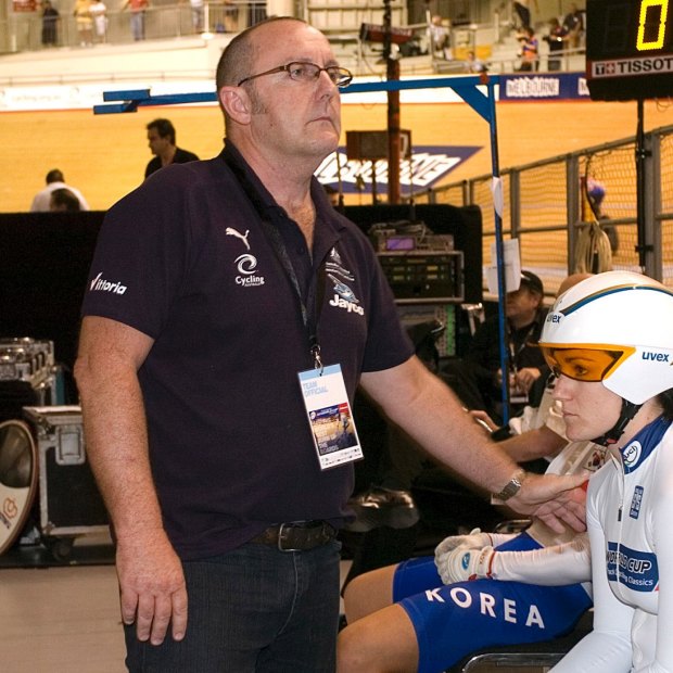The death of her coach Gary West, seen here with Meares in 2009, inspired her to seek a higher calling in retirement.