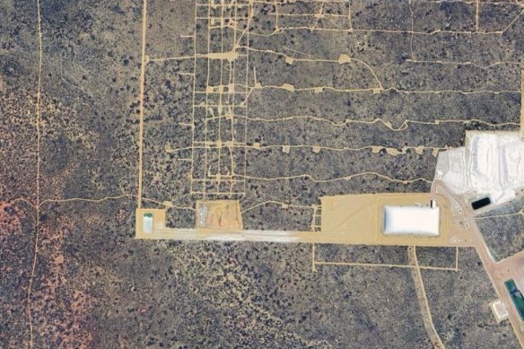 An aerial view of the Sandy Ridge facility in Western Australia where some of the Hunters Hill waste was sent.