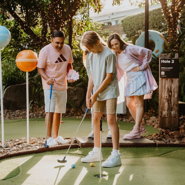 Victoria Park Putt Putt bedecks itself in a Candyland theme annually.