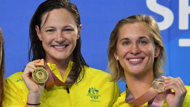 On board: Cate Campbell and Madeline Groves have been enthusiastic supporters of the ISL.