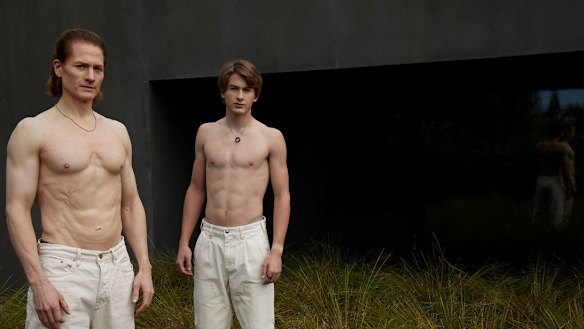 Bryan Johnson, 45, with his 17-year-old son Talmage.