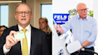 Anthony Albanese and Peter Dutton on the campaign trail.