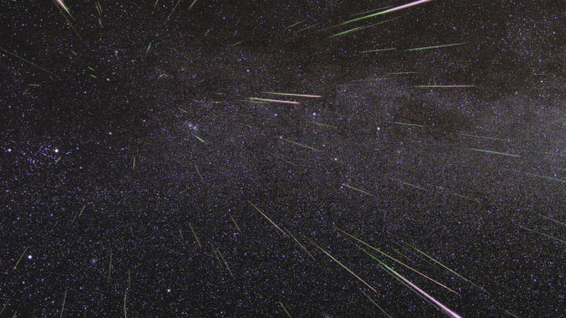 The Geminid meteor shower, pictured, will light up Canberra's night sky, and the best day to see it is Friday, the ANU's Dr Brad Tucker said.
