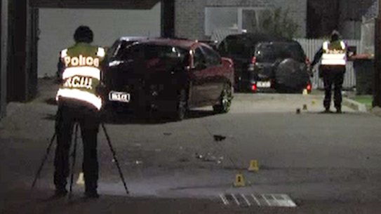 A child is in hospital after being hit by a car while playing in a laneway behind his grandmother’s house.