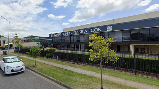 Victor Dennison crashed into a Brisbane City Council barricade installed around works on this footpath on Zillmere Road at Aspley.