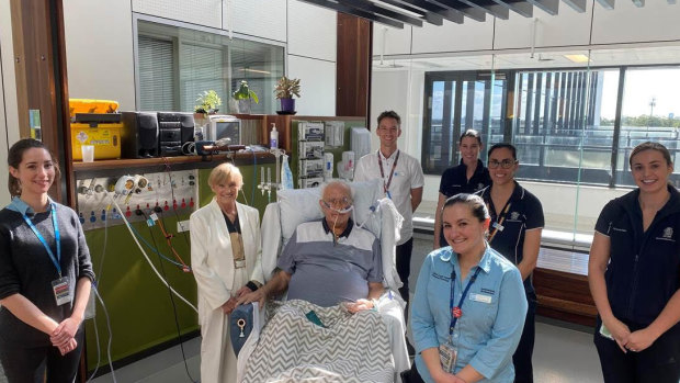 Richard, 81, spent 77 days in intensive care at a Queensland Hospital with COVID-19. 