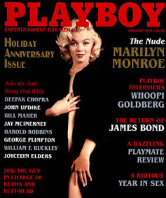 Marilyn Monroe on the cover of Playboy.