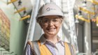 Space for rent: Aoife Kealy, Cross Yarra Partnership’s director for commercial development and services at Melbourne’s Parkville Metro station on Tuesday.